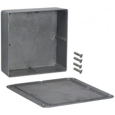 1590FFL, Enclosures, Boxes, & Cases Diecast Alum wFlange 7.4x2.48x7.4"Natural