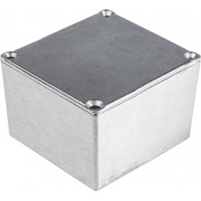 Silver Aluminium Alloy Enclosure, IP65, Silver Lid, 64 x 58 x 35.1mm