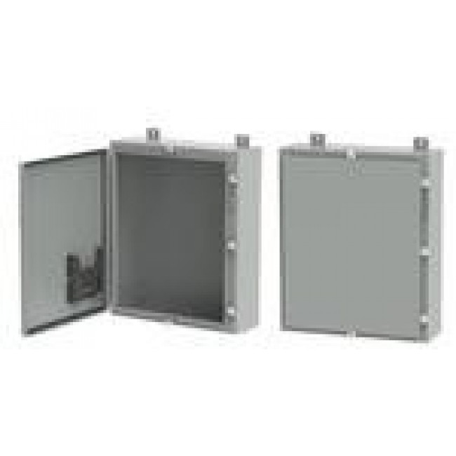 A201206LP, Continuous Hinge Enclosure with Clamps LP Type 12, 20x12x6, Gray, Mild Steel