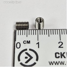 Втулка резьбовая М2,5-М4, L6 (без паза под шлиц). Нерж.