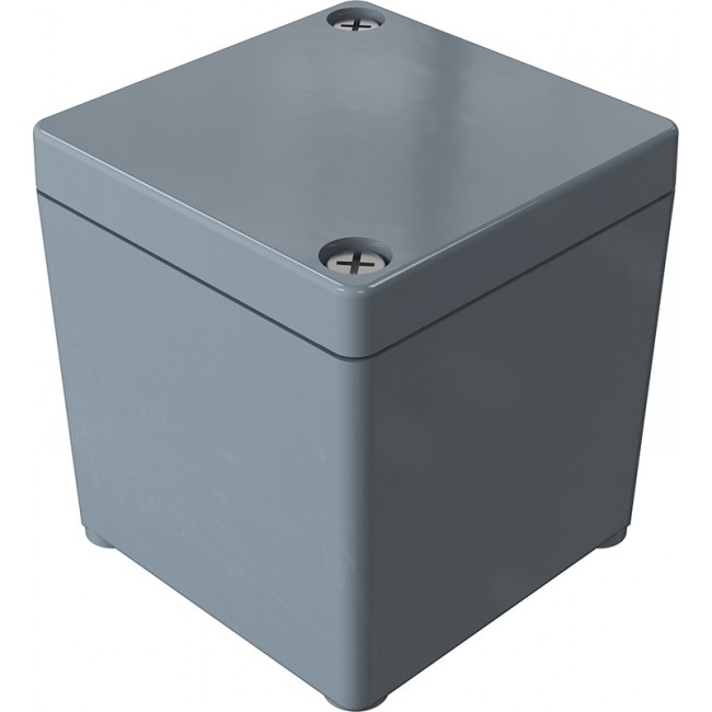 02060606, Polyester Standard Series Grey Glass Fibre Reinforced Polyester Enclosure, IP66, IK08, Grey Lid, 55 x 55 x 58.7mm