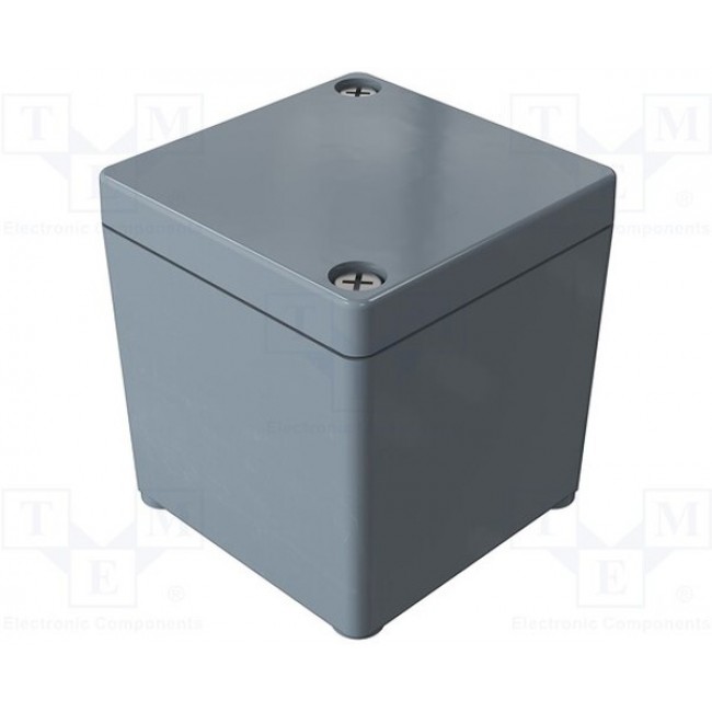 02060606, Polyester Standard Series Grey Glass Fibre Reinforced Polyester Enclosure, IP66, IK08, Grey Lid, 55 x 55 x 58.7mm