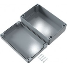 Aluminum enclosure, (L x W x H) 280 x 180 x 101 mm, silver gray (RAL 7001), IP66, 011828100