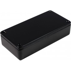 RTM5002/12-BLK, 5000 Series Black Die Cast Aluminium Enclosure, IP54, Black Lid, 101 x 50 x 25mm