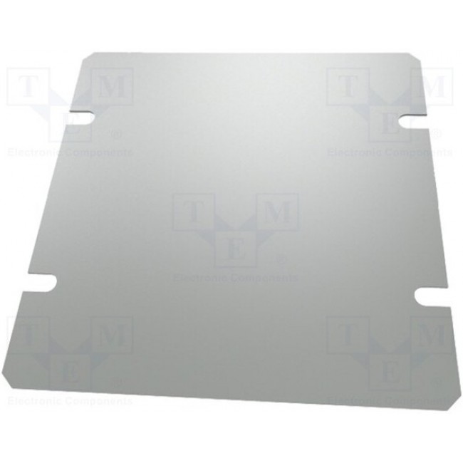 1431-6, Metal, Steel Cover, Lid 4.000" L x 4.000" W x 0.032" H (101.60mm x 101.60mm x 0.81mm) Gray