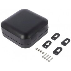 1557D2BK, Enclosures, Boxes, & Cases POLY NEMA 120x120x45 WALL MNT ENCL BLACK