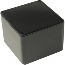 Black ABS General Purpose Enclosure, IP54, Black Lid, 55 x 55 x 42mm