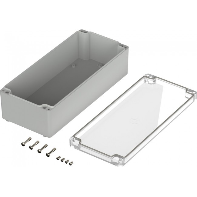 02244100, Euromas Series Polycarbonate General Purpose Enclosure, IP66, 340 x 150 x 100mm