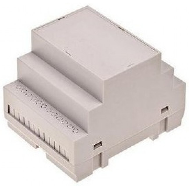 4U65070907310, DIN Rail Enclosure 69.9x90.05x65.1mm Grey ABS IP40