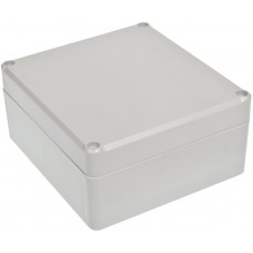 Grey ABS Enclosure, IP65, IK09, Grey Lid, 125.3 x 115.4 x 58.05mm