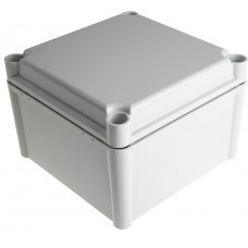 PC 1919 13 G ENCLOSURE, SOLID PC Series Grey Polycarbonate Enclosure, IP67, Grey Lid, 188 x 188 x 130mm