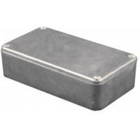 1590YFBK, Enclosures, Boxes, & Cases Diecast Alum wFlange 3.62x1.5x3.62" Blac