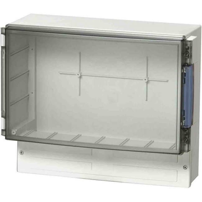 ABS 36/31-3 ENCLOSURE, Grey ABS Enclosure, IP65, IK07, Smoked Grey Lid, 390 x 316 x 167mm