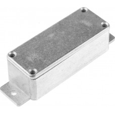 Silver Die Cast Aluminium Enclosure, Flanged, Silver Lid, 113.9 x 35.1 x 30mm