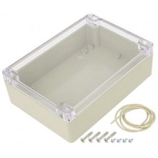 RZ0313C, Enclosures, Boxes, & Cases BEIGE ABS W/CLR LID 6.73x 4.76x 2.17 IN
