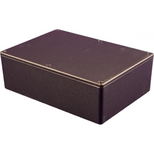 1550EBK, Enclosures, Boxes, & Cases Diecast Aluminum Box 6.73x2.1x4.8" Black