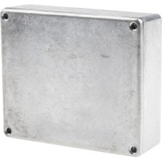 Silver Die Cast Aluminium Enclosure, Silver Lid, 119.9 x 100 x 35.7mm