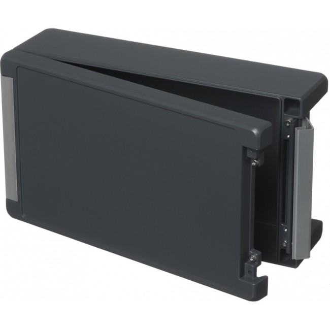 00126334, Bocube Alu Series Graphite Grey Aluminium Enclosure, IP66, IP68, IP69, IK07, IK08, Graphite Grey Lid, 299 x 173 x