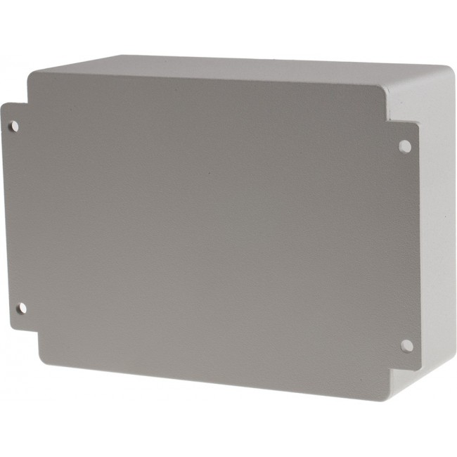 Grey Die Cast Aluminium Enclosure, IP67, Flanged, Grey Lid, 165.3 x 127.2 x 77.5mm