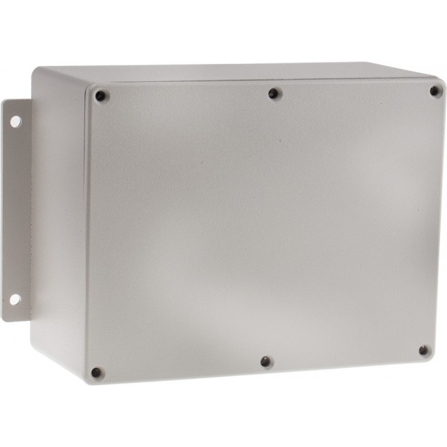 Grey Die Cast Aluminium Enclosure, IP67, Flanged, Grey Lid, 165.3 x 127.2 x 77.5mm