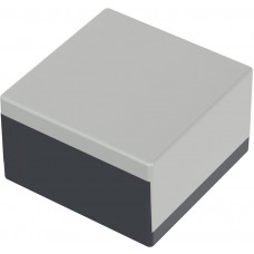 Polystyrene enclosure, (L x W x H) 100 x 100 x 60 mm, gray (RAL 7001), IP40, 06100000