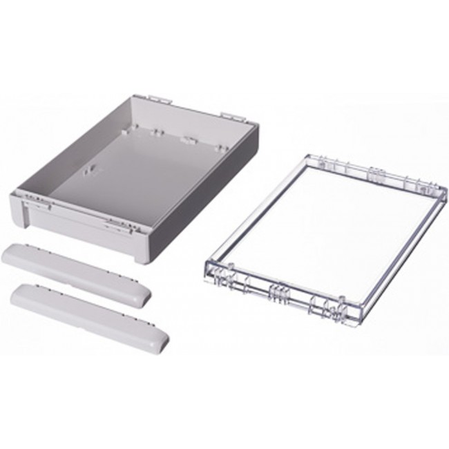 96026325 B 261706 PC-V0-G-7035, Bocube Series Light Grey Polycarbonate V0 Enclosure, IP66, IP68, IK07, Transparent Lid, 271 x 170 x 60mm