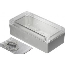 RP1175C, RP Series Light Grey ABS General Purpose Enclosure, IP65, Clear Lid, 165 x 85 x 55mm