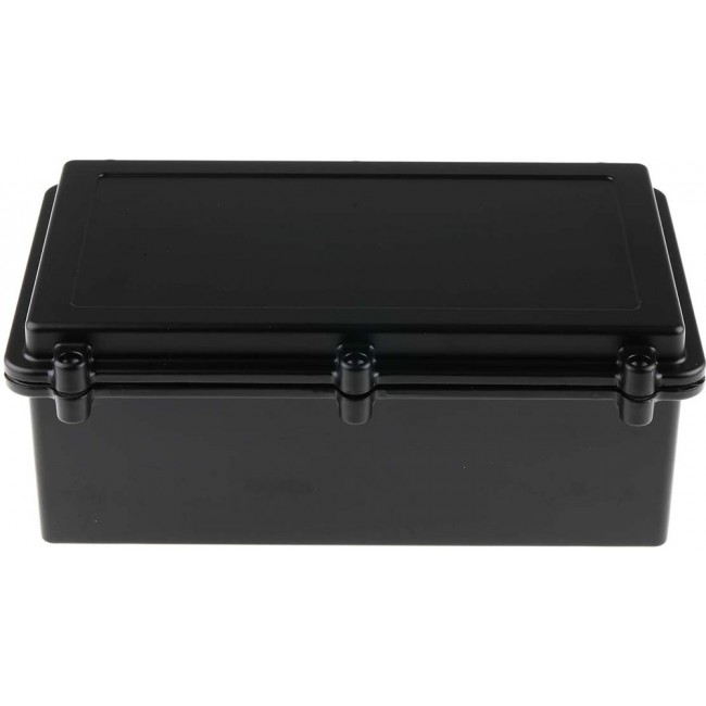 Black Die Cast Aluminium Enclosure, IP67, Black Lid, 274 x 173 x 100mm