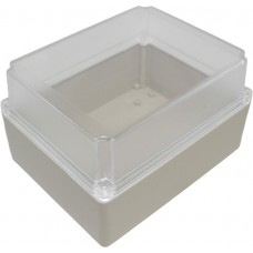 RP1385C, RP Series Light Grey ABS General Purpose Enclosure, IP65, Clear Lid, 186 x 146 x 110mm