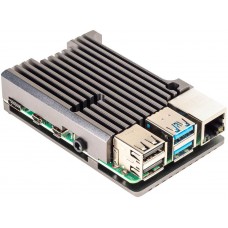 COM3102, Heatsink Case, Aluminium, Pi 4, Gunmetal