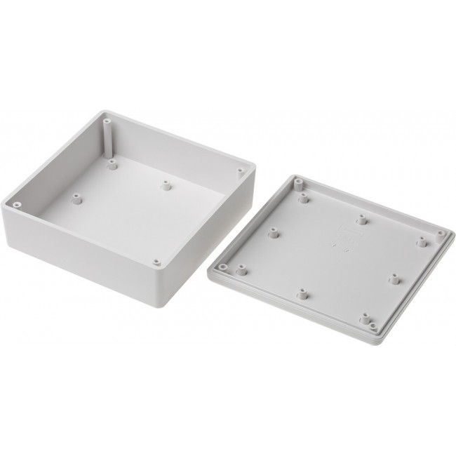 White ABS Enclosure, White Lid, 125 x 125 x 45mm