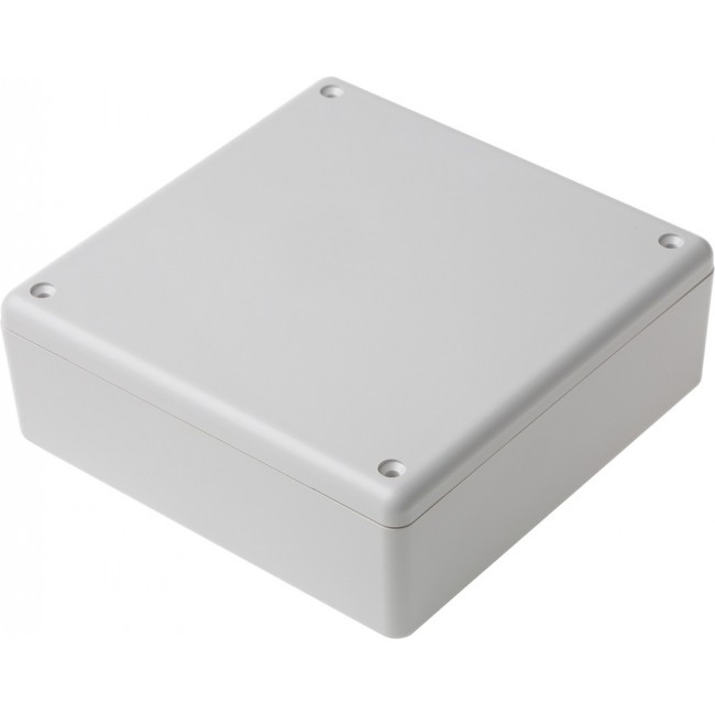 White ABS Enclosure, White Lid, 125 x 125 x 45mm