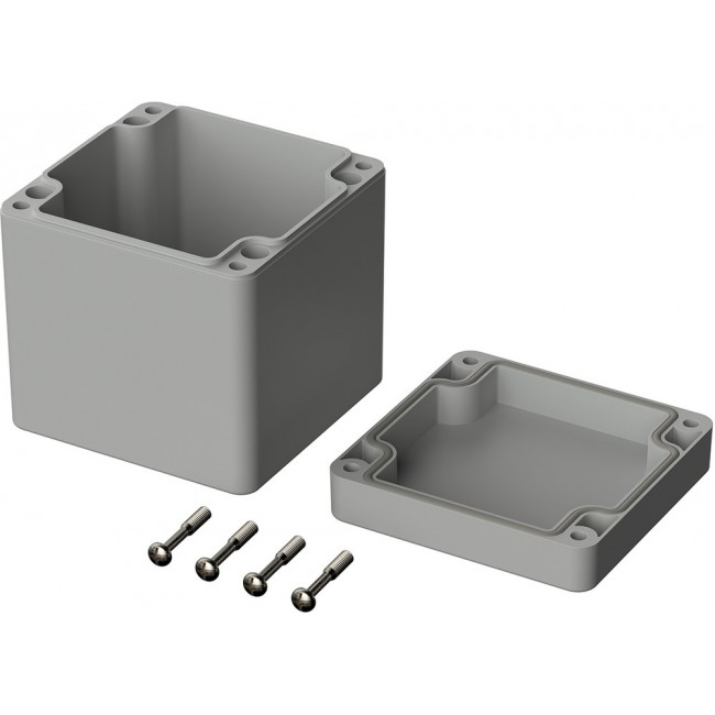 02225094, Euromas Series Light Grey Polycarbonate V0 Enclosure, IP66, IK07, Light Grey Lid, 82 x 80 x 85mm