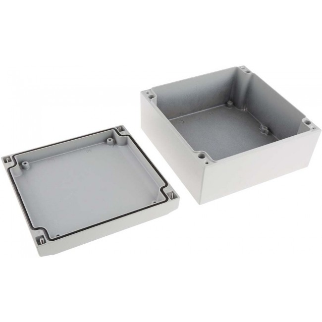 041616080, Aluform Series Grey Die Cast Aluminium Enclosure, IP66, IK09, Grey Lid, 160 x 160 x 81mm