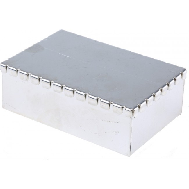 RS01/CFL2T, Tin Plated Steel PCB Enclosure, 25 x 50 x 75mm