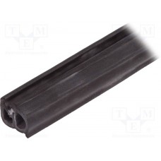 GN2180EPDM-13-D-10, Защитная кромка, EPDM, L: 10м, черный, H: 13мм, W: 11мм, -40-100°C