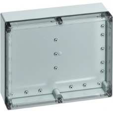 10101301, TG Series Grey ABS Enclosure, IP66, IP67, Clear Lid, 302 x 232 x 90mm