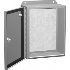 EJ16146LG, Electrical Enclosures Eclipse Junior encl w/ panel - 16 x 14 x 6 - Steel/Lt Gray - N4,12