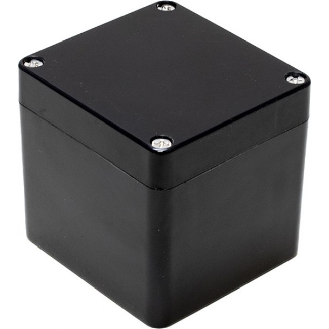 1590ZGRP084BK, Watertight GRP Enclosure 1590 75x80x74.8mm Black Polyester IP66