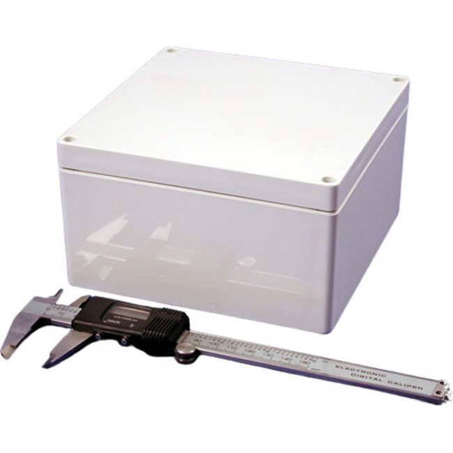 1554SGY, Box Polycarbonate Gray Cover Included 6.299" L x 6.299" W (159.99mm x 159.99mm) X 3.543" (90.00mm)