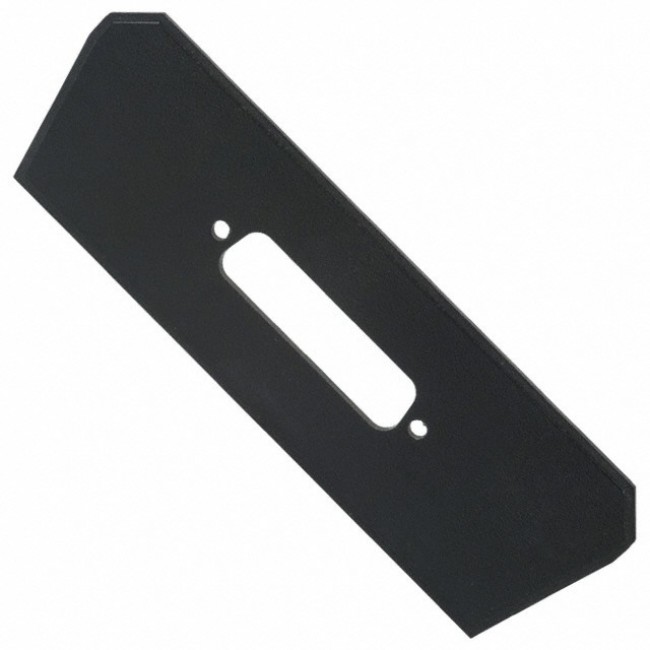 2015DB25, Plastic, ABS Panel, End 4.910" L x 1.520" W x 0.100" H (124.71mm x 38.61mm x 2.54mm) Black