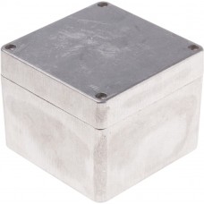 Silver Die Cast Aluminium Enclosure, IP66, Silver Lid, 100 x 100 x 81mm