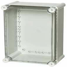 PC 2819 13 T-2FSH encl., PC Series Grey Polycarbonate General Purpose Enclosure, IP65, IK08, Transparent Lid, 280 x 190 x 130mm