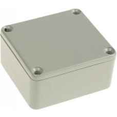 Grey Die Cast Aluminium Enclosure, Grey Lid, 60 x 54.9 x 30mm