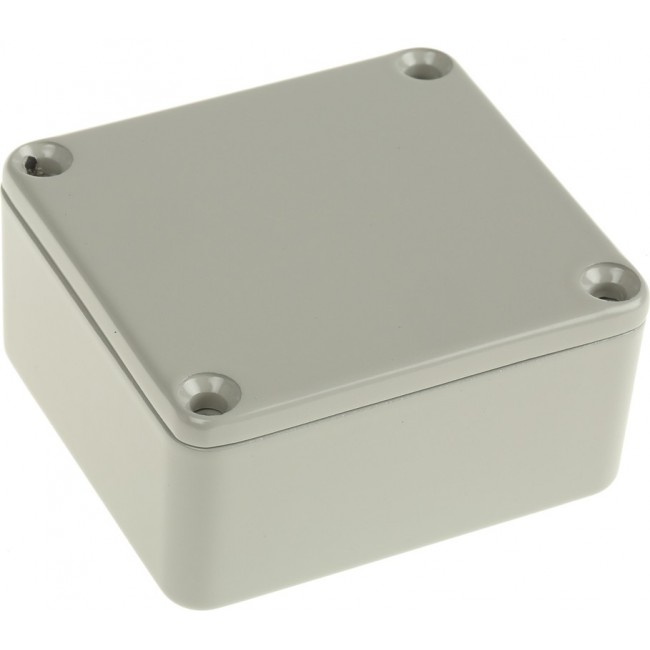 Grey Die Cast Aluminium Enclosure, Grey Lid, 60 x 54.9 x 30mm