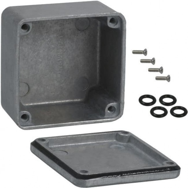 1590WLB, 1590 Series Natural Die Cast Aluminium Enclosure, IP65, Natural Lid, 51 x 51 x 31mm