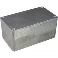 Silver Aluminium Alloy Enclosure, IP65, Black Lid, 115 x 65 x 55mm