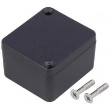 1590Z060BK, 1590Z Series Black Aluminium Enclosure, IP68, Flanged, Black Lid, 50 x 45 x 30mm
