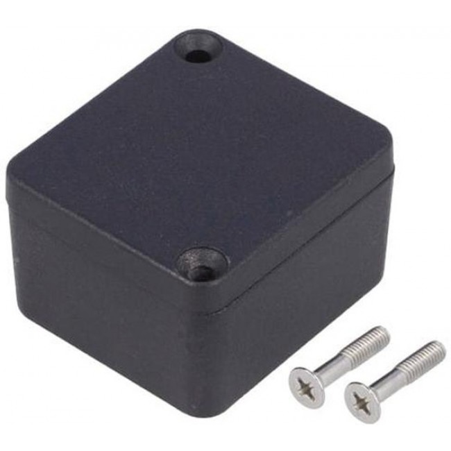 1590Z060BK, 1590Z Series Black Aluminium Enclosure, IP68, Flanged, Black Lid, 50 x 45 x 30mm