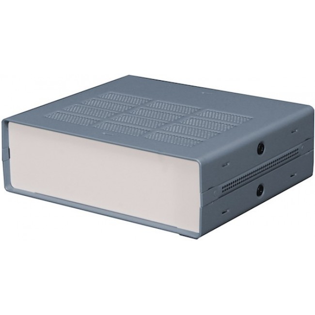 Grey Extruded Aluminium Enclosure, IP30, Grey Lid, 178 x 203 x 87mm